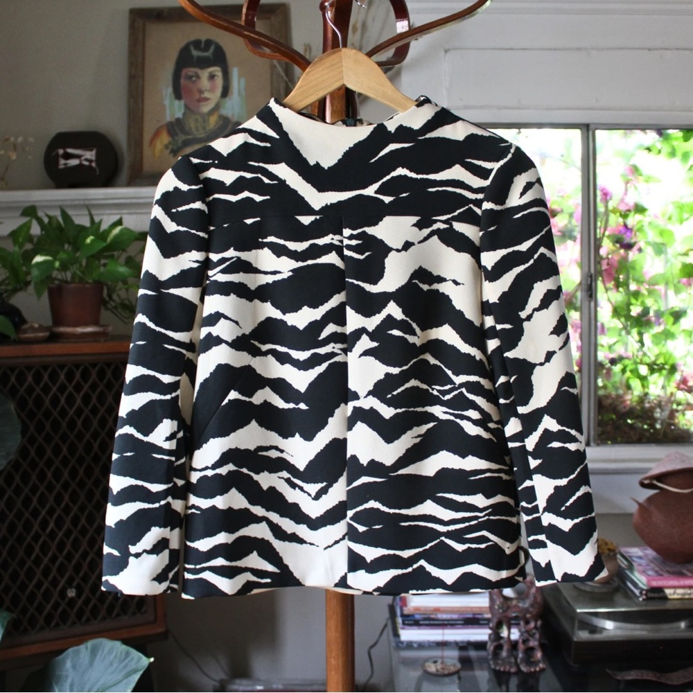 Whistles Mockneck Mountainscape Long Sleeve Top